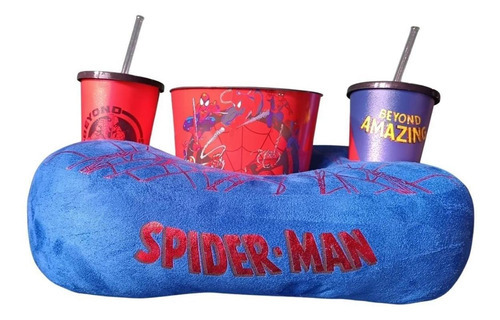 Kit Pipoca Homem Aranha Marvel - Zona Criativa Cor Azul