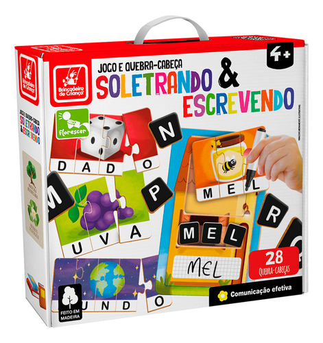 Jogo E Quebra Cabeça Soletrando E Escrevendo Montessori