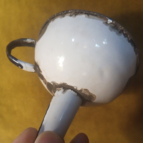 Embudo Enlozado Antiguo Decoración Cacharros De Cocina Viejo (Usado)