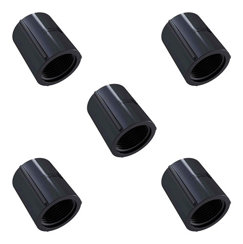 Kit 5 Luvas Eletroduto Rosqueável Pvc 3/4 Preto Tigre