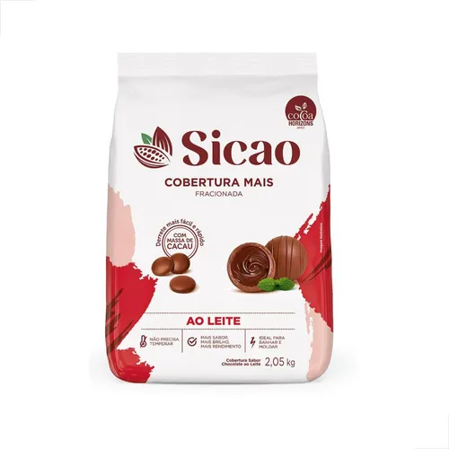 comprar Cobertura Fracionada Ao Leite Mais Gotas 2,05kg Sicao