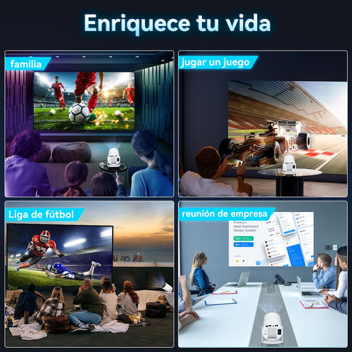 Miniprojetor Portátil 4k 2025, Tela De 150 Polegadas,