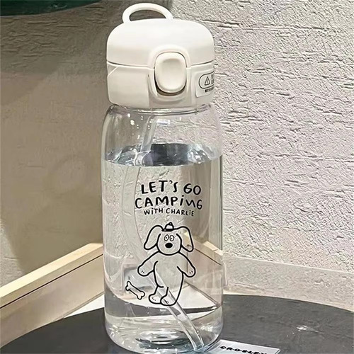 Botella De Agua Transparente, Cantimplora, 600ml