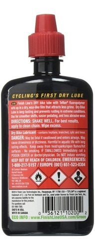 Aceite Para Bicicleta Finish Line Seco 120ml Tefon Plus