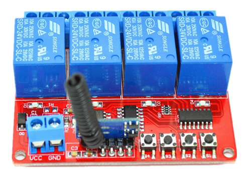 Imagen 5 de 8 de Interruptor De Telemando Con Módulo Receptor 12v 4-canal