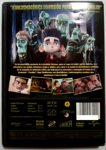 Paranorman Dvd Original Coraline (Usado)