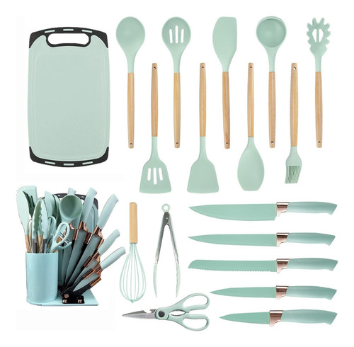 Set Utensilios De Cocina Antiadherente Resistente Al Calor
