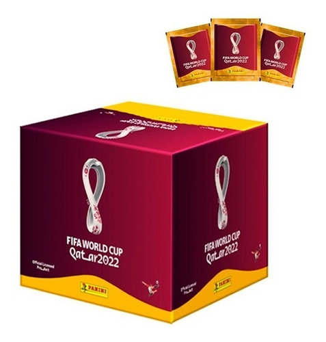 Imagen 1 de 5 de Caja De 104 Sobres Wc De Copa Mundial Qatar 2022