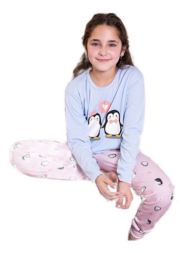 Pijama Infantil Pijama Niña Invierno Pengüin Al Costo