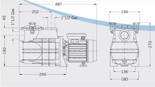 Bomba De Filtrado De Piscinas Psh 1/2 Hp Monofásica Española