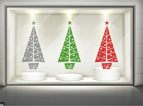 Imagen 7 de 10 de Vinilo Árbol Navideño Esmerilado