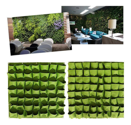 Jardinera Para Colgar En El Jardín Vertical 49 Bolsillos