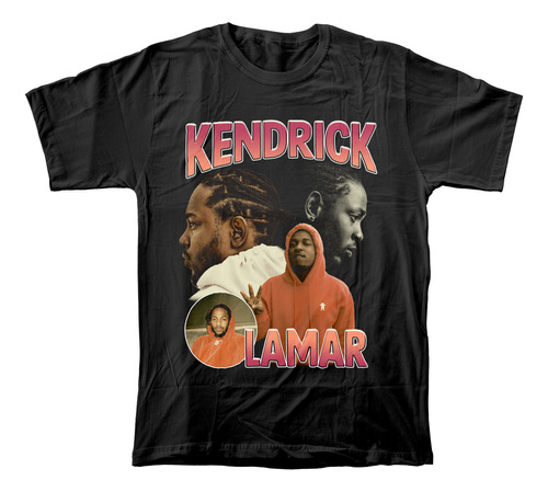 Camiseta Algodón Peinado Estampado De Rapero Kendrick Lamar