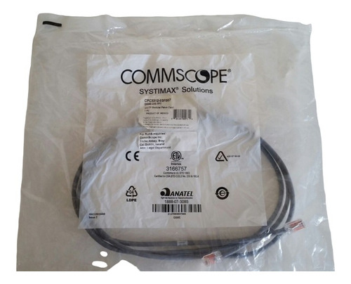 Cables De Red Systimax 2m Cat6 Utp Grises - 10 Pzs