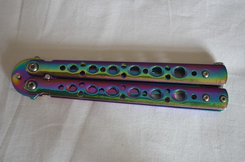 Navaja Mariposa Balisong Tornasol Cuchillo Csgo Multicolor