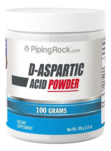 Ácido D-aspártico Polvo 100 Gr D-aspartic Acid Importado