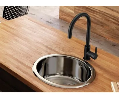 Griferia Monocomando Cocina Mencia Roca Negro Mate