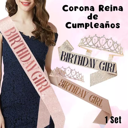 Corona Reina Metalica Banda Cumpleaños Fiesta Glitter F