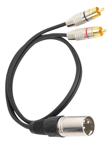 Cable Divisor De Audio Xlr Macho A 2 Rca, Adaptador Rca A Xl