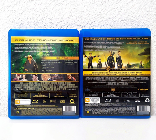 Jogos Vorazes 1 E Jogos Vorazes Em Chamas Blu-ray