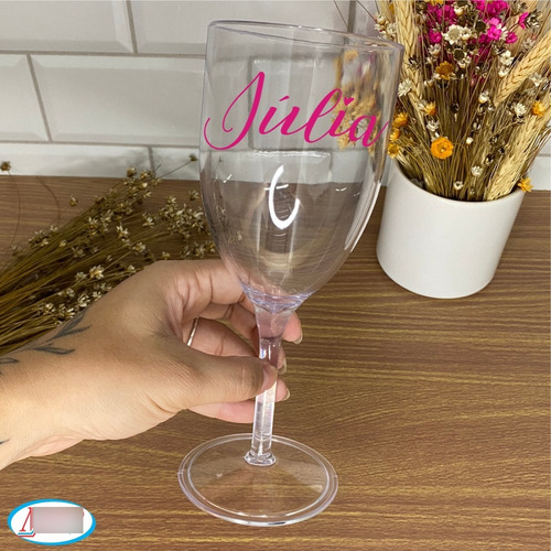 100 Taças Personalizadas Vinho E Bebidas 400ml Nome Individ.