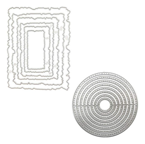 Metal Nesting Cutting Die Circle And Rectangle Embossing For