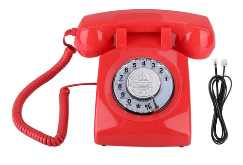 Teléfono Giratorio Retro (rojo)