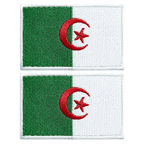 Stidsds Paquete De 2 Parches De Bandera De Argelia, Parches 