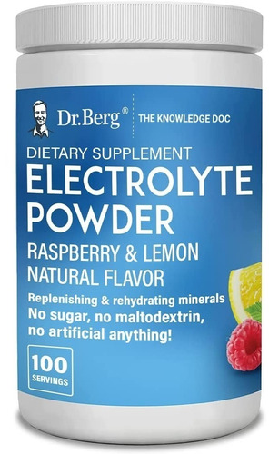 Imagen 1 de 7 de Dr. Berg Polvo De Electrolitos Sin Azúcar 680gr