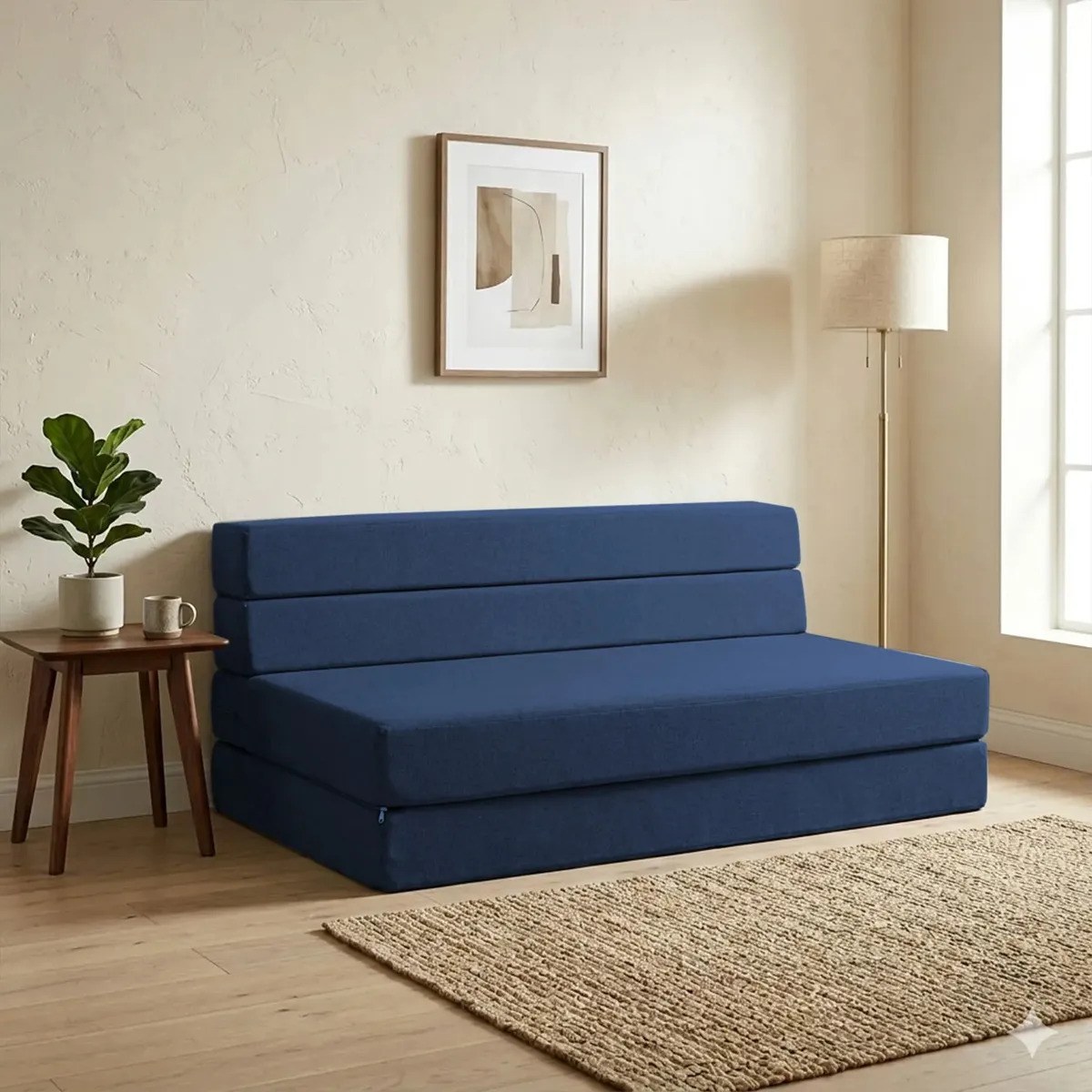 Sofa Cama Matrimonial Cozy Plegable | Memory Foam Home Color Azul Marino