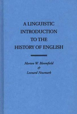 Libro A Linguistic Introduction To The History Of English...