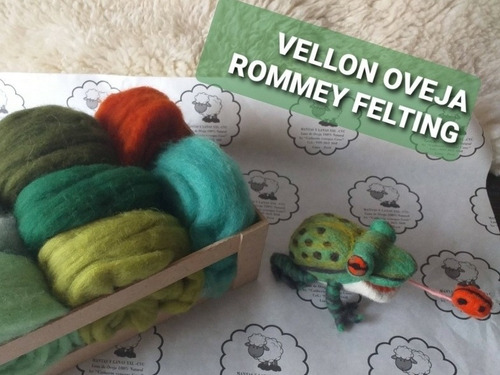 Imagen 3 de 5 de Felting Lana De Oveja Raza Rommey Para Esculturas
