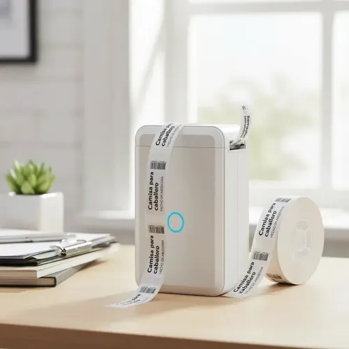 Etiquetadora Portátil Impressora Térmica Bluetooth Branca Mini
