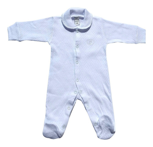 Imagen 1 de 3 de Enterito Bebe Jersey Calado Con Cuello 100% Algodon