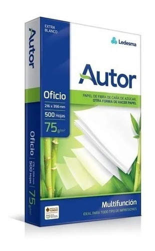 Resma Oficio Autor /75grs X10u(envio Gratis Zona Microcentro