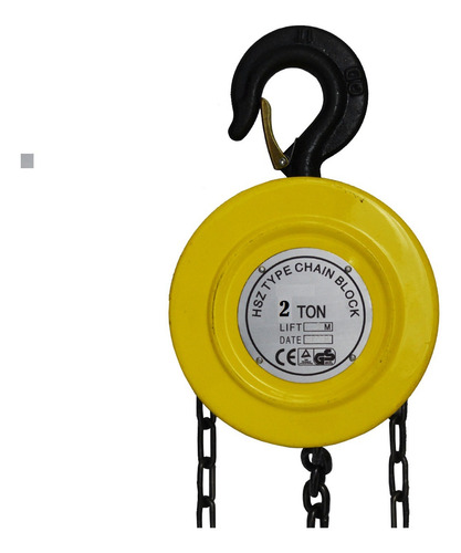 Talha Manual 2 Tonelada 2000kg Com Corrente 3 Metros Tnt