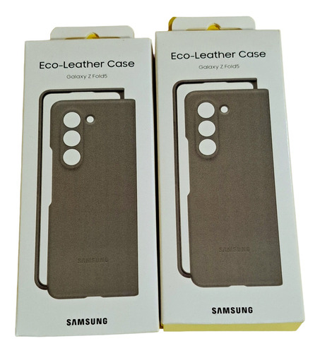 Carcasa Leather Para Galaxy Z Fold 5 // Gris Claro