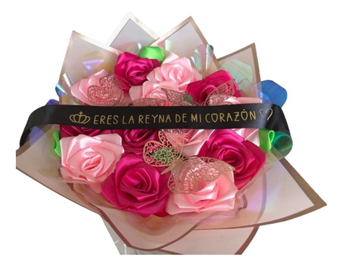 Liston Con Frases Ideal Para Tus Regalos O Ramos De Flores Rojo Negro Rosa Blanco Eres La Reyna De Mi Corazon