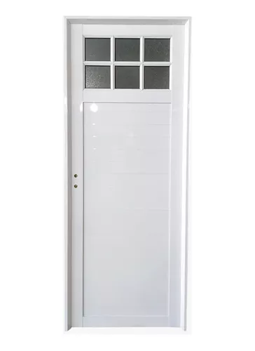 Puerta Aluminio 1/4 Vidrio Repartido 80x200