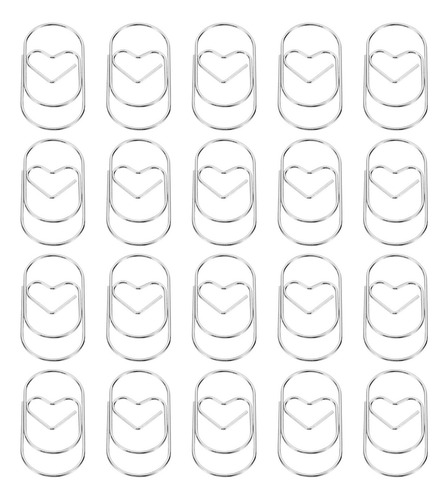 Clipe De Papel Yokive 20 Pcs, Clipes Em Forma De Coração, 2