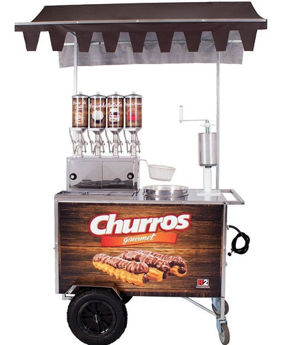 R2 R0080 Carrinho De Churros gourmet 4 doceiras