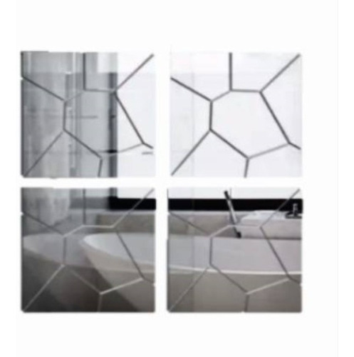 Espelho Decorativo Grande Acrílico 1,60m X 40cm Voronoi