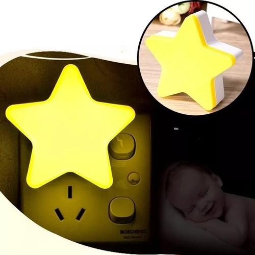 Espanta Cuco Luz Led De Noche Con Sensor Forma De Estrella