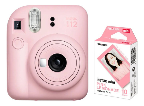 Combo Cámara Instax Mini 12 + Papel Mini Pink Lemonade