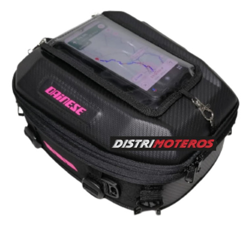 Bolso Tank Bag Para Moto Con Porta Celular Rígido Expandible