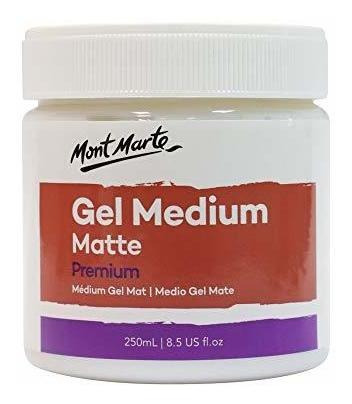 Mont Marte Premium Gel Medium Matte 8.5oz (250ml), Suitable 