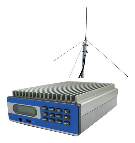 Transmisor Fm 15w Control Con Pc Profesional + Antena