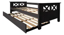 Comprar Combo Divan + Carro Cama 1 Plaza Madera Macizo Griego Sajo Color Nogal