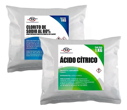 Clorito De Sodio 1 Kg Y Acido Cítrico 1 Kg