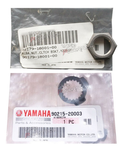 Tuerca Y Arandela Piñon Yamaha Yz 125 05-19 / Yzf 250 01-19 - Powertech Motos